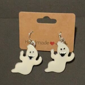 Ghost Halloween earrings.